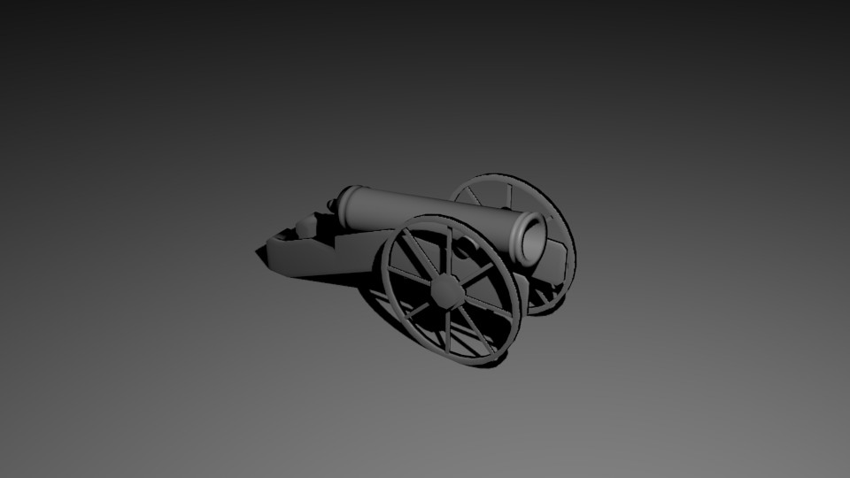 Lowpoly Medieval Cannon preview image 1